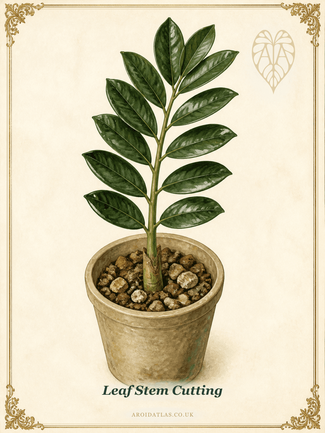 Leaf Stem Cutting (Moderate Speed)