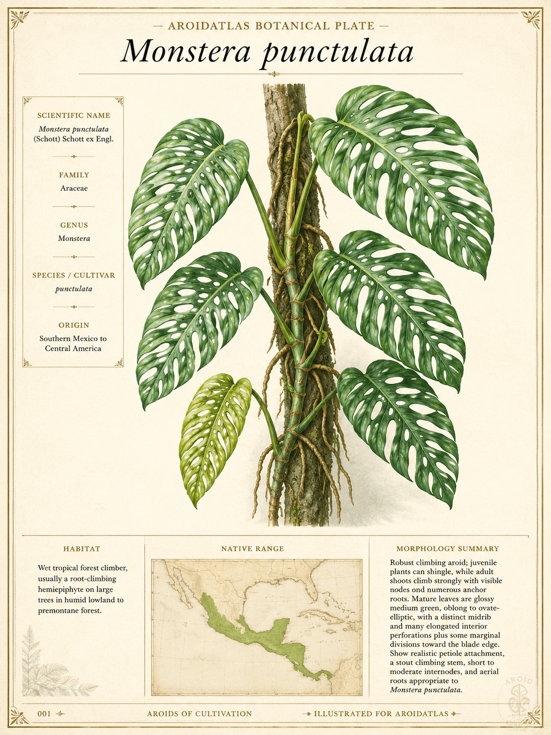 Punctulata Shingling Monstera