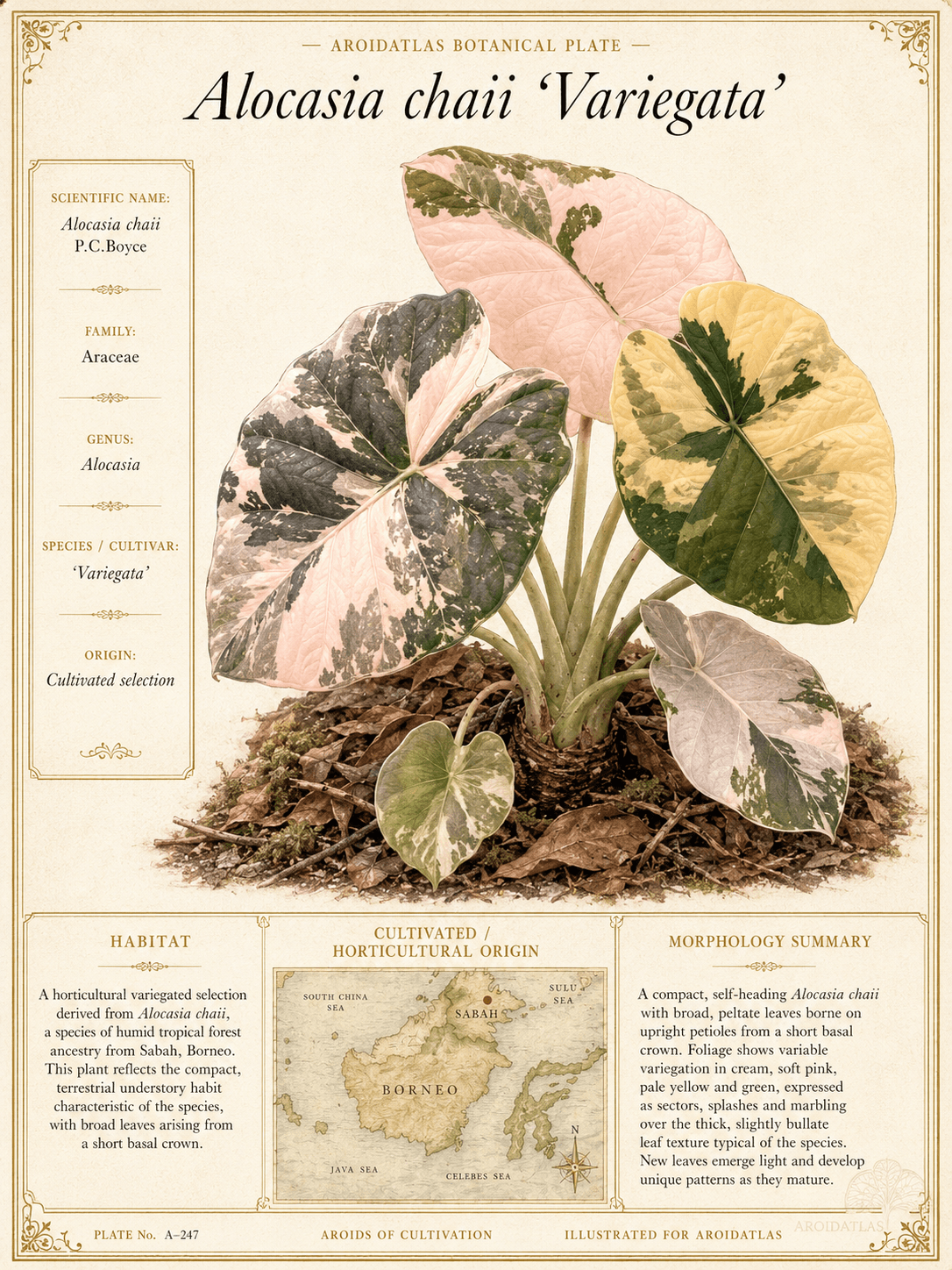Chaii Variegated Alocasia