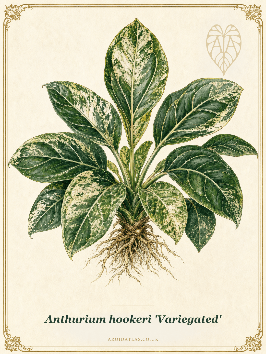 Variegated Bird's Nest Anthurium