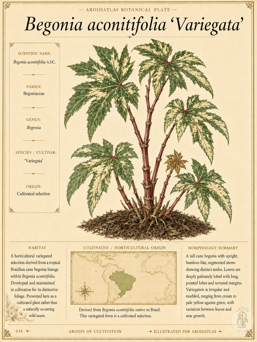 Variegated Cane Begonia