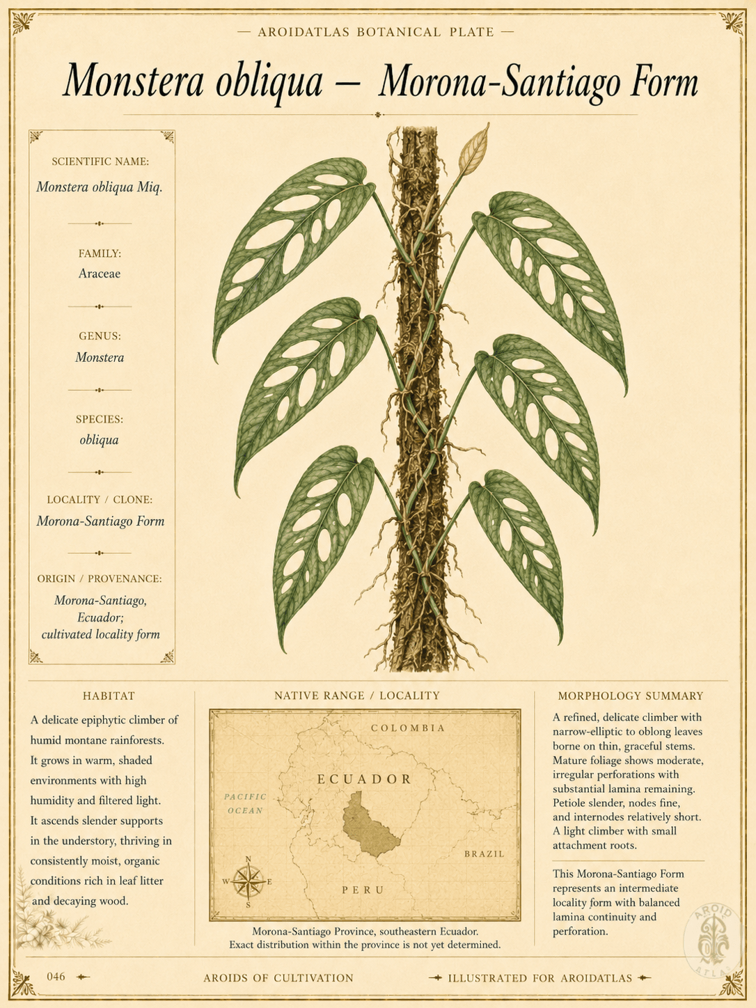 Monstera obliqua Morona-Santiago Form