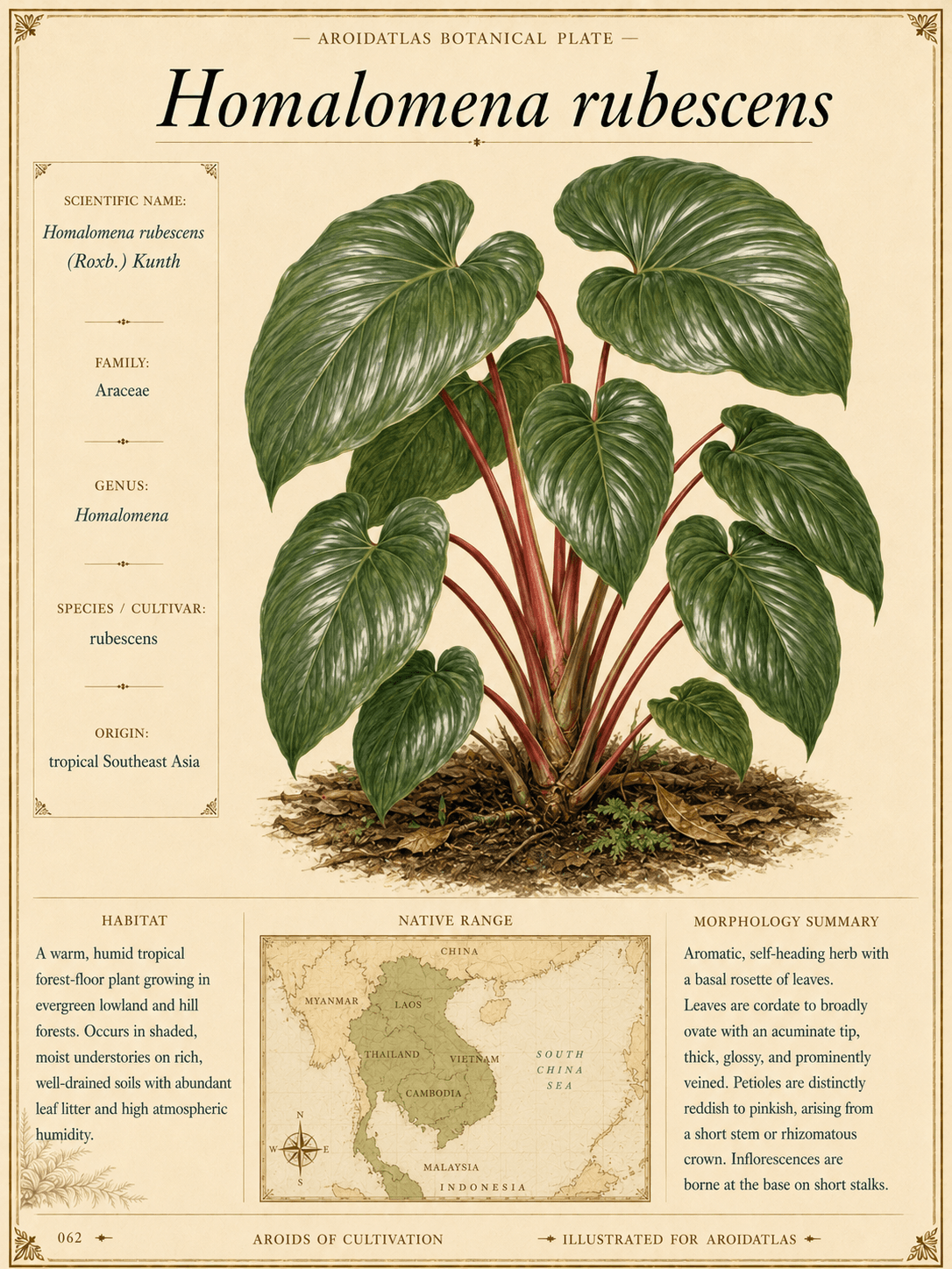 Homalomena Red Shield