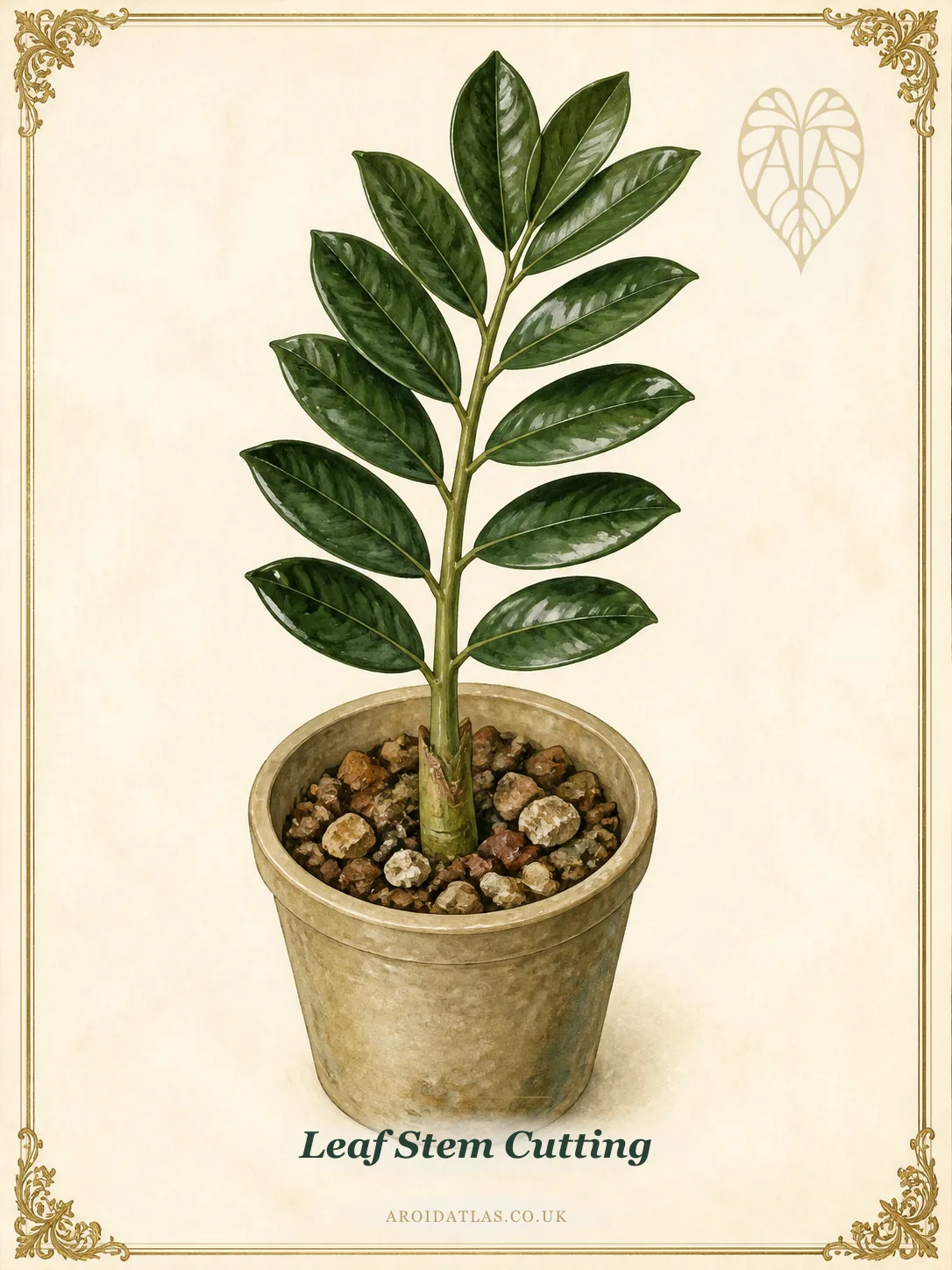 Leaf Stem Cutting (Moderate Speed)