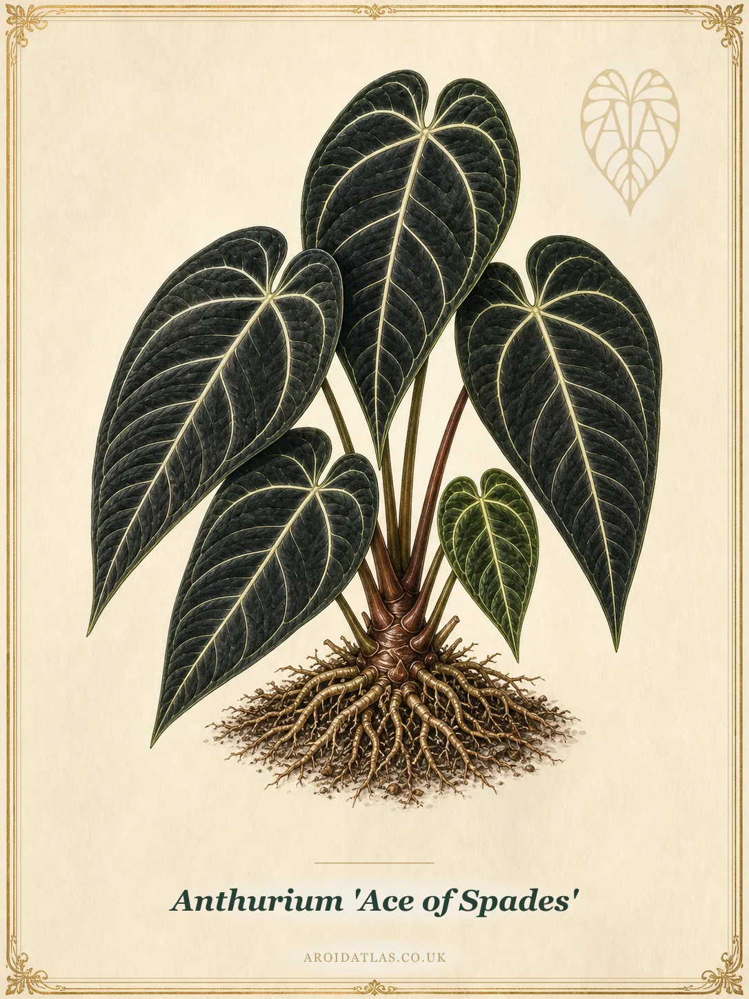 Anthurium 'Ace of Spades'
