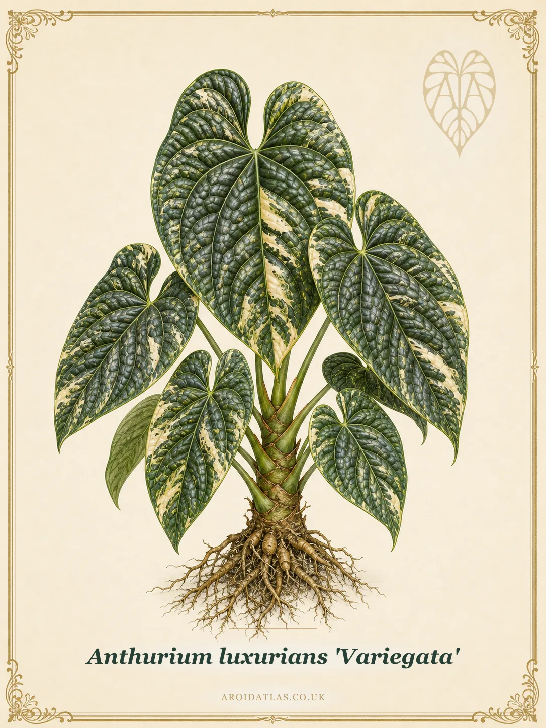 Variegated Luxurians Anthurium